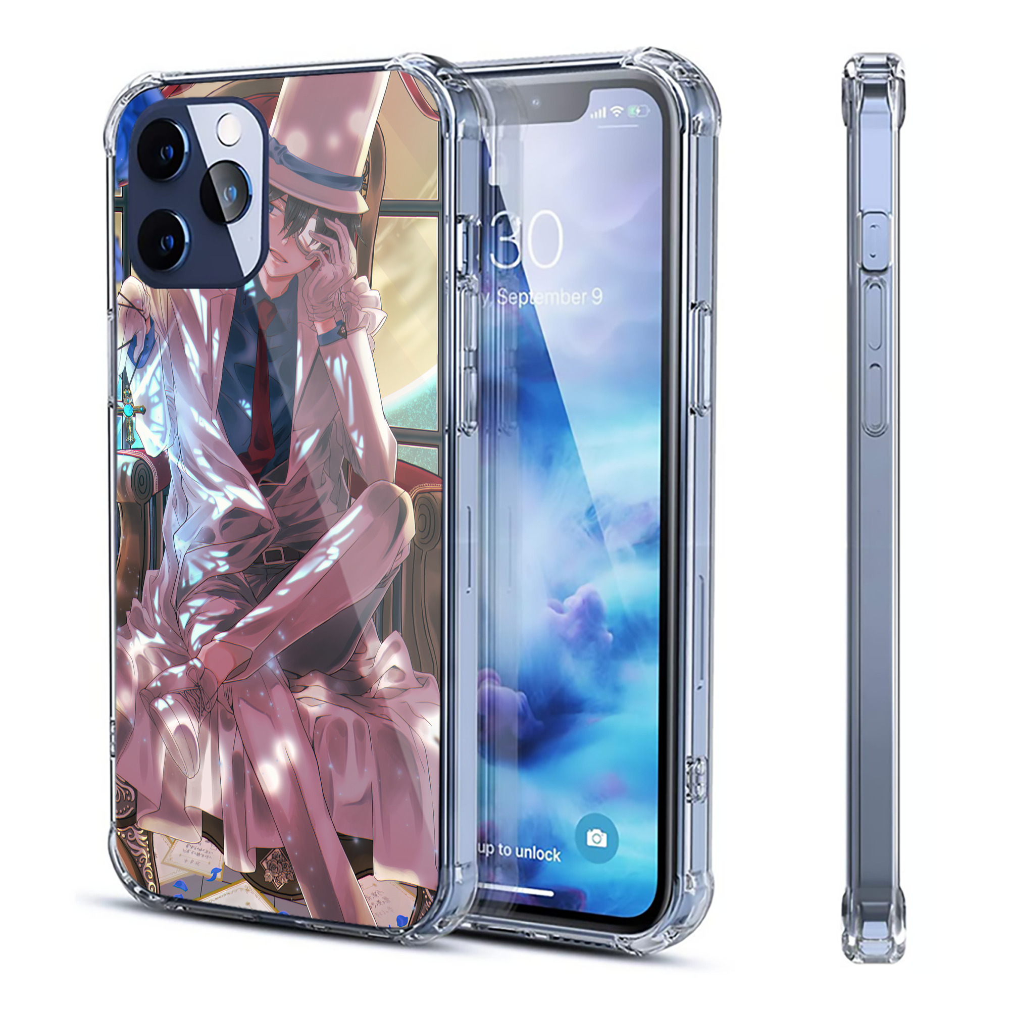 （画像用） 名探偵コナン Detective Conan 【iPhone 12シリーズ対応】透明スマホケース（クリアソフトケース）